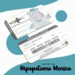 Cartão Sus Hipopótamo Menino - Arquivo Digital