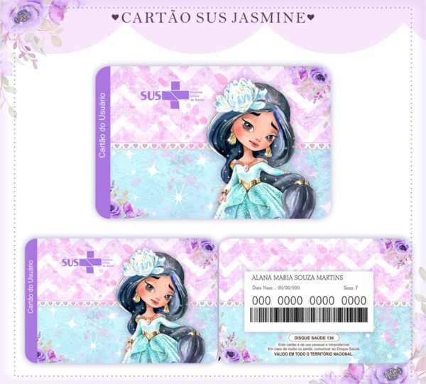 Cartao Sus Jasmine Editavel Arquivo Digital