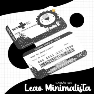 cartao sus leao minimalista arquivo digital arquivo digital