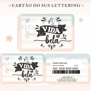 Cartão Sus Lettering Menina - Arquivo Digital 16 Cartão Sus Lettering Menina - Arquivo Digital