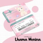 Cartão Sus Lhama Menina - Arquivo Digital
