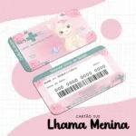 Cartão Sus Lhama Menina - Arquivo Digital