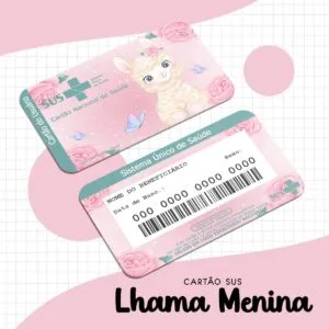 Cartão Sus Lhama Menina - Arquivo Digital 34 Cartão Sus Lhama Menina - Arquivo Digital