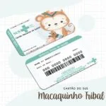 Cartão Sus Macaco Tribal - Arquivo Digital