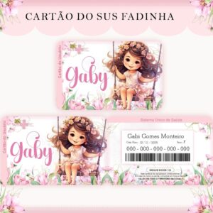 Cartão Sus Menina Fada - Arquivo Digital