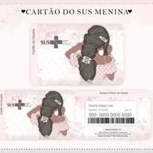 Arte digital de um modelo de cartão com ilustração de menina de costas