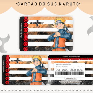 Cartão Sus Naruto Personalizado para Imprimir 10 cartao sus naruto arquivo digital