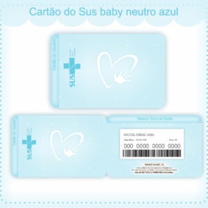 cartao sus neutro azul arquivo digital