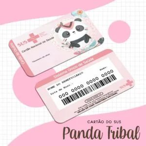 Cartão Sus Panda Tribal - Arquivo Digital