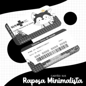 Cartão Sus Raposa Minimalista - Arquivo Digital 9 Cartão Sus Raposa Minimalista - Arquivo Digital