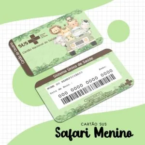 Cartão Sus Safari Menino - Arquivo Digital 8 Cartão Sus Safari Menino - Arquivo Digital