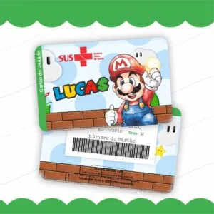 Cartão Sus Super Mario - Arquivo Digital 13 Cartão Sus Super Mario - Arquivo Digital