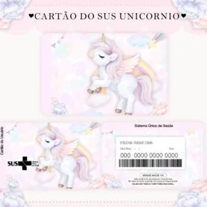 Cartão Sus Unicórnio Aquarelado - Arquivo Digital 15 Cartão Sus Unicórnio Aquarelado - Arquivo Digital