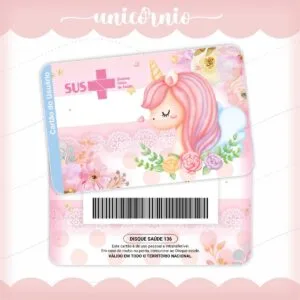 Cartão Sus Unicórnio Rosa - Arquivo Digital 35 Cartão Sus Unicórnio Rosa - Arquivo Digital