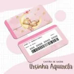 Cartão Sus Ursinho Aquarela - Arquivo Digital