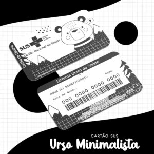 cartao sus ursinho minimalista arquivo digital