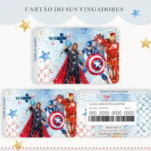 Cartão Sus Vingadores - Arquivo Digital 29 Cartão Sus Vingadores - Arquivo Digital