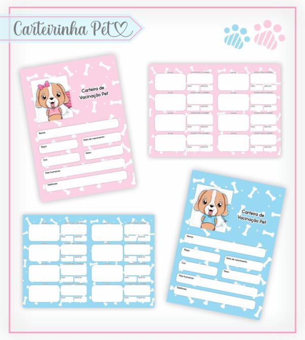 Carteirinha Vacinação Pets - Arquivo Digital