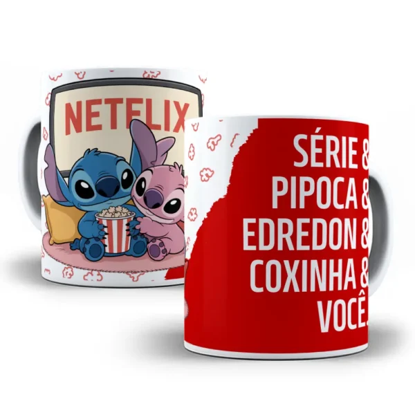 Celebre o Amor com Stitch: 14 Artes para Canecas de Namorados