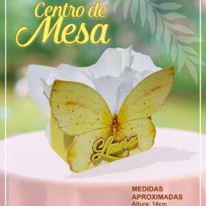 centro de mesa borboleta amarela studio e pdf