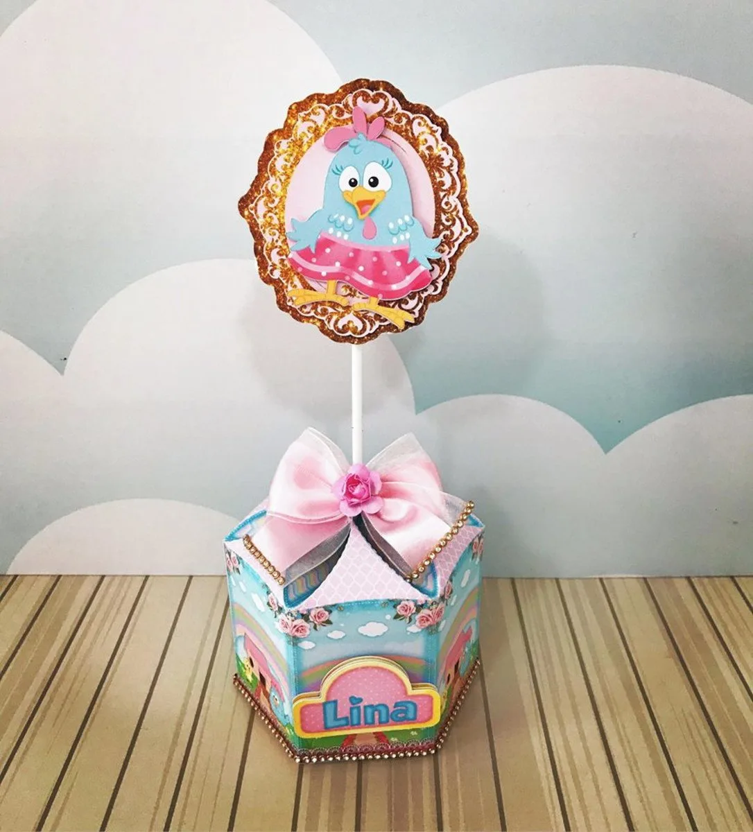 Centro De Mesa Galinha Pintadinha Menina - Arquivo Digital