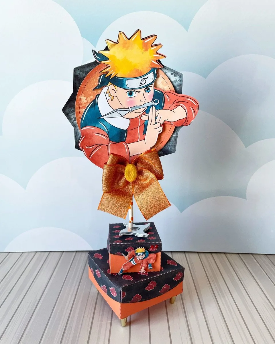 Centro de Mesa Naruto - Arquivo Digital 1 Centro de Mesa Naruto - Arquivo Digital