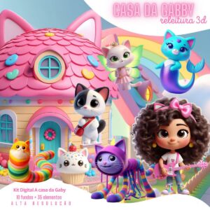 Cliparts A Casa Mágica da Gabby Imagens Png 3D Cute Baby
