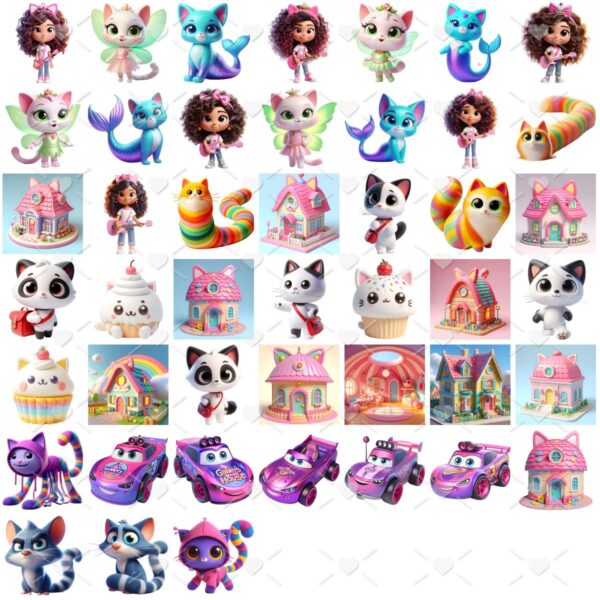 Cliparts A Casa Mágica da Gabby Imagens Png 3D Cute Baby