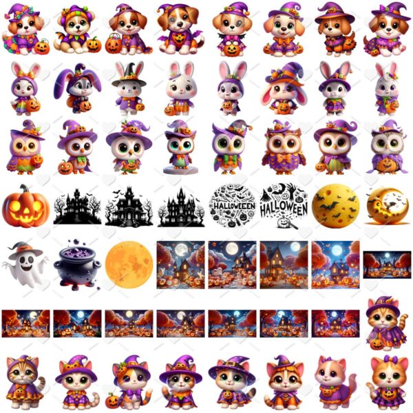 Cliparts Animais Fofos Halloween Png Imagens Baby Cute Bebês