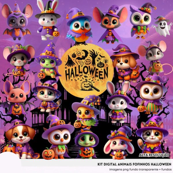 Cliparts Animais Fofos Halloween Png Imagens Baby Cute Bebês