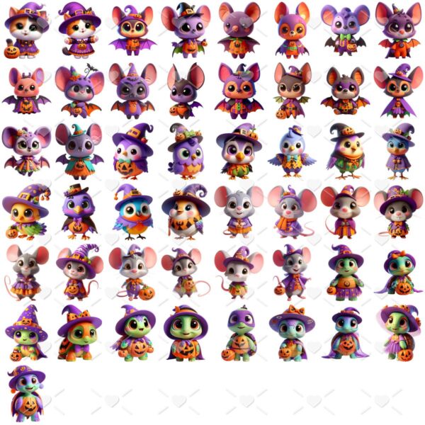 Cliparts Animais Fofos Halloween Png Imagens Baby Cute Bebês