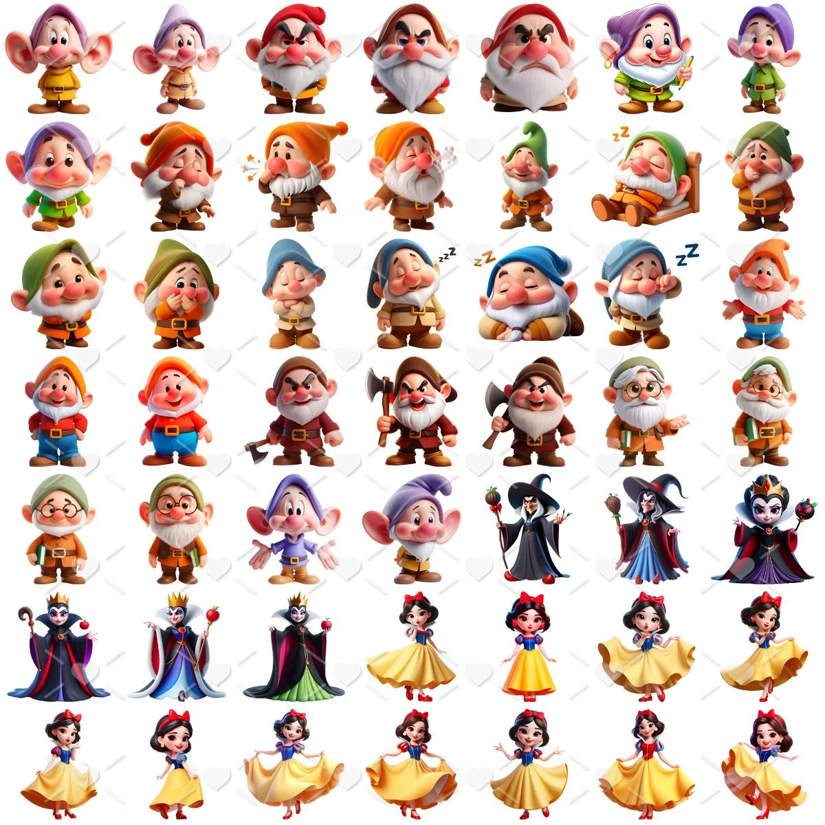 Cliparts Branca de Neve e Os Sete Anões Png Imagens Baby 3D 2 Cliparts Branca de Neve e Os Sete Anões Png Imagens Baby 3D