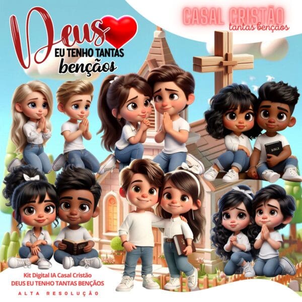 Cliparts Casal Cristão Png Imagens Namorados 3D Cute