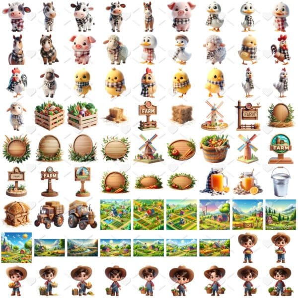 Cliparts Fazendinha Menino Imagens Png Mascotinhos 3D