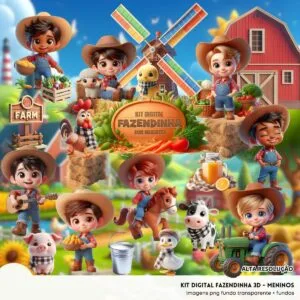 Cliparts Fazendinha Menino Imagens Png Mascotinhos 3D