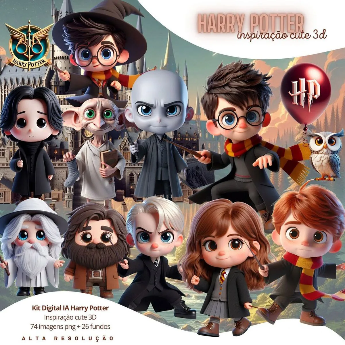 Cliparts Harry Potter Png Imagens Baby 3D Cute 1 Cliparts Harry Potter Png Imagens Baby 3D Cute