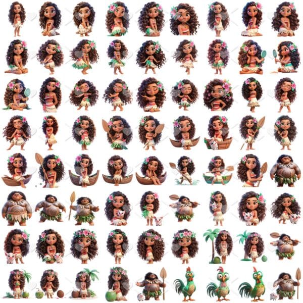 Cliparts Moana Imagens Png 3D Cute Baby
