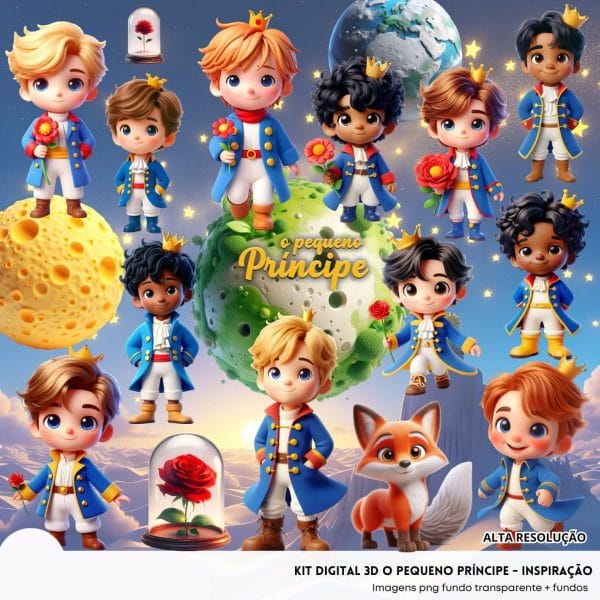 Cliparts O Pequeno Príncipe Png Imagens Baby 3D Mascotinho