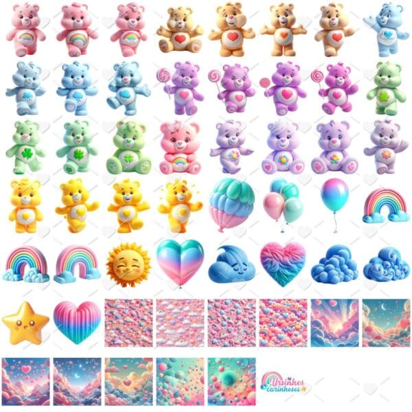 Cliparts Ursinhos Carinhosos Imagens Png 3D Cute Baby