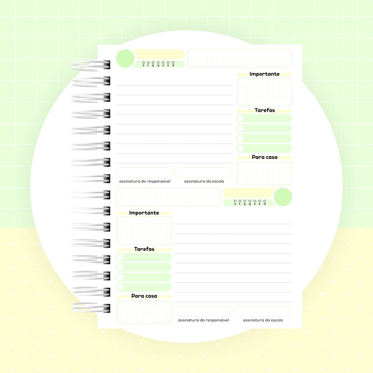 Agenda Escolar Neutra Digital com 115 Capas e Miolos A5 A6 2 Agenda Escolar Neutra Digital com 115 Capas e Miolos A5 A6 - Imagem 2