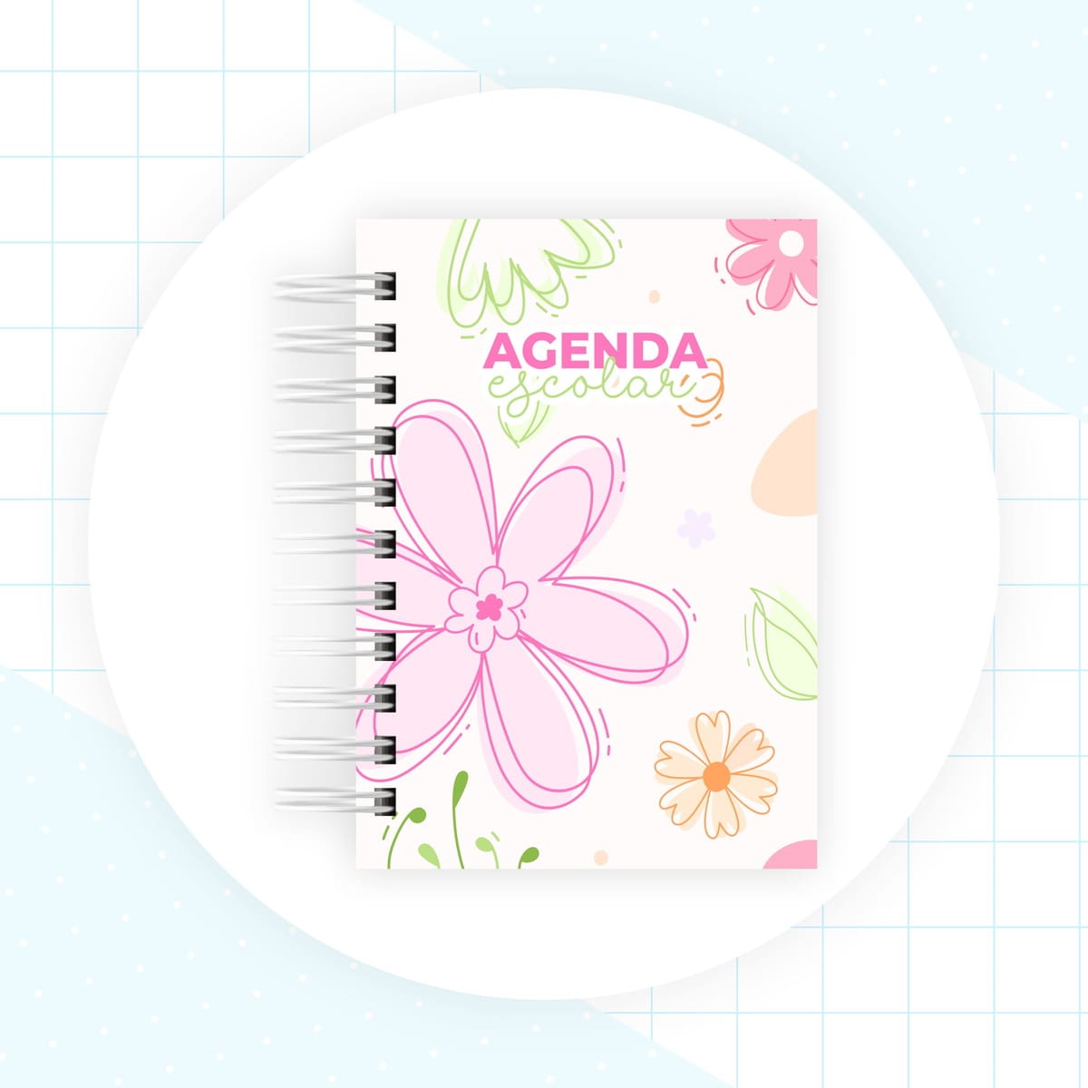Agenda Escolar Neutra Digital com 115 Capas e Miolos A5 A6 4 Agenda Escolar Neutra Digital com 115 Capas e Miolos A5 A6 - Imagem 4