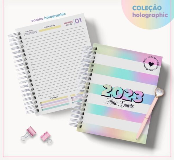 Coleção Agendas Holographic - Datada 2023 - Arquivo Digital