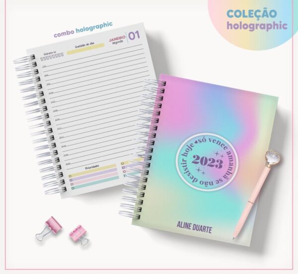 Coleção Agendas Holographic - Datada 2023 - Arquivo Digital