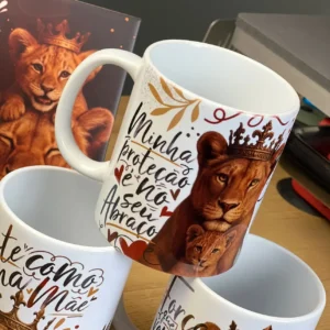 Coleção Arte para Caneca Dia das Mães - Estilo Mãe Leoa