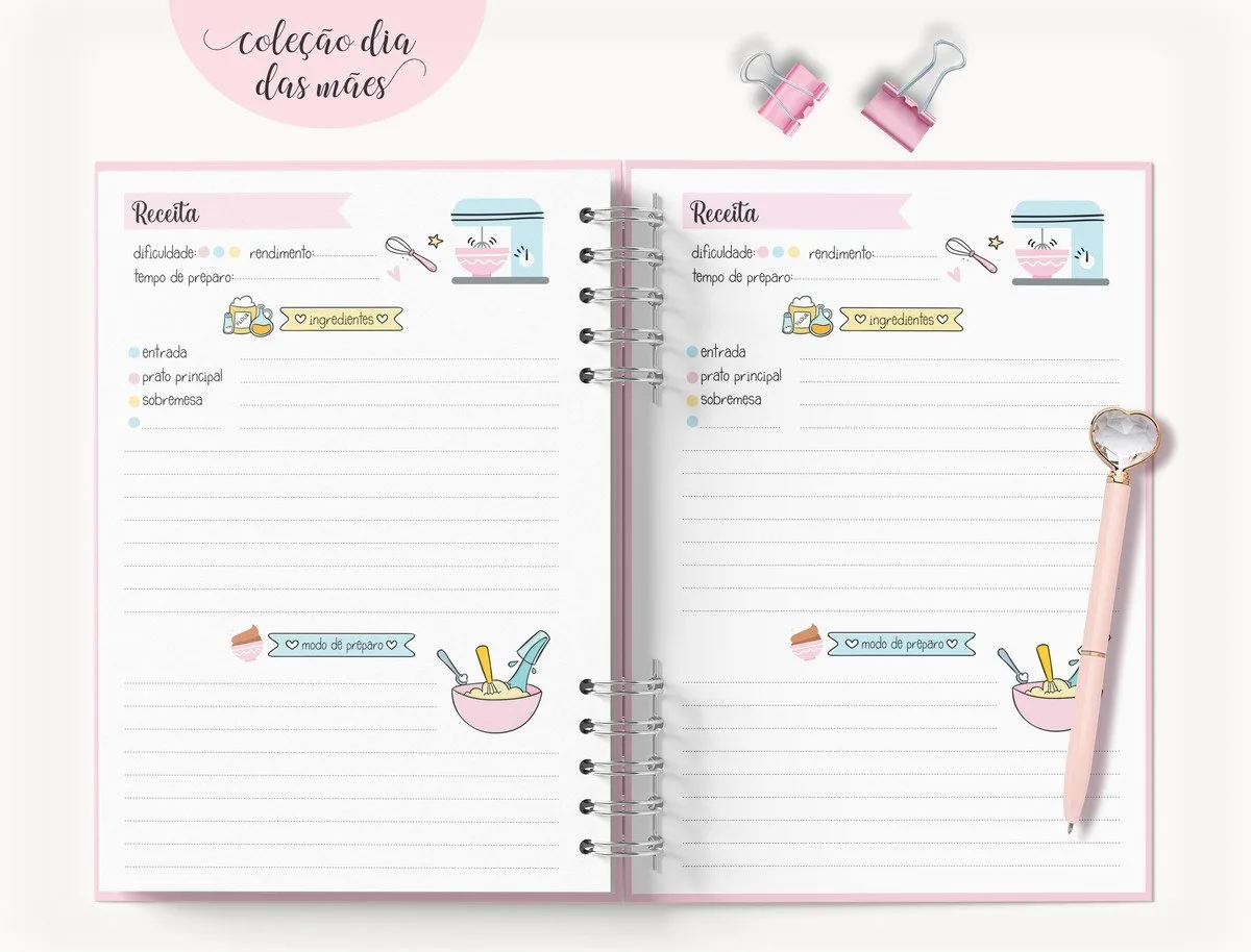 Coleção Dia Das Mães (Miolo Receitas) - Arquivo Digital