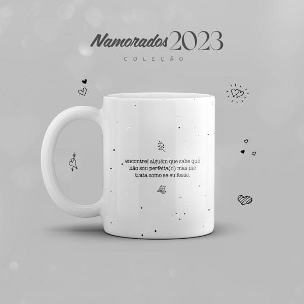 Coleção Dia dos Namorados 2023 Estampas Canecas Frases Amor