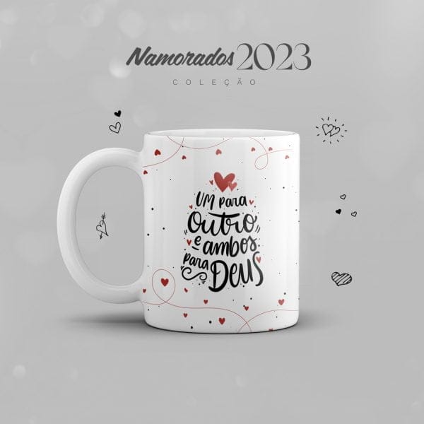 Coleção Dia dos Namorados 2023 Estampas Canecas Frases Amor
