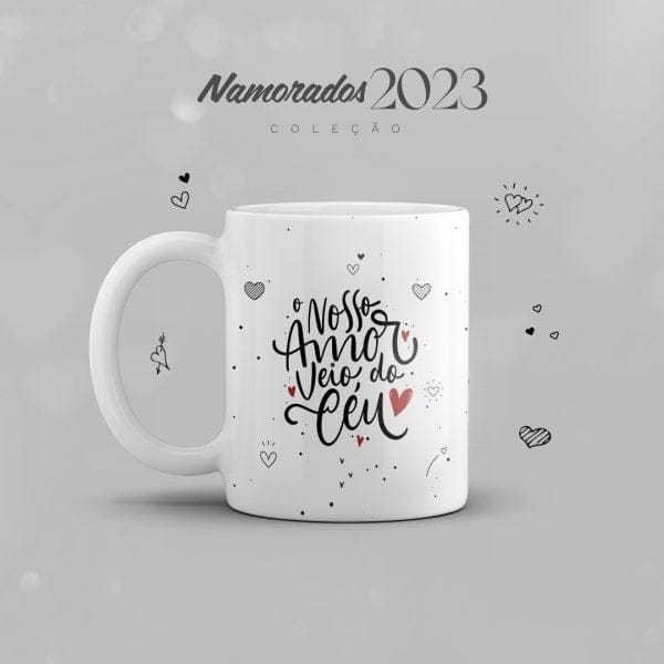 Coleção Dia dos Namorados 2023 Estampas Canecas Frases Amor
