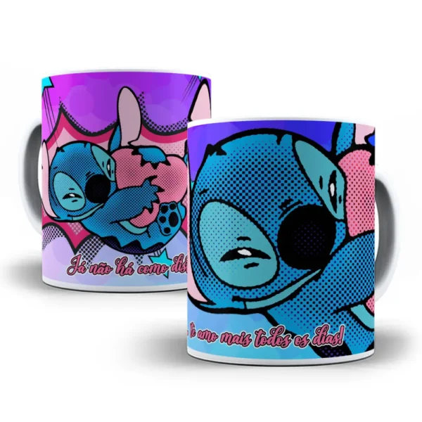 Coleção Dia dos Namorados Stitch - Artes para Sublimação
