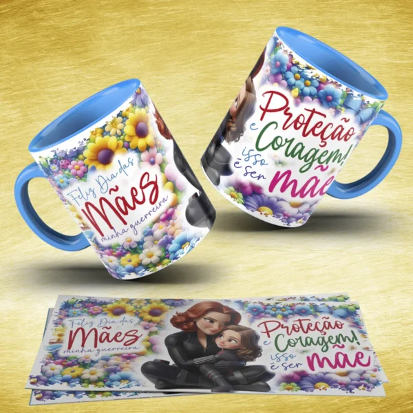 Coleção Digital Dia das Mães - Canecas Heróinas